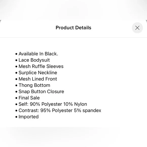 NWT- Fashion Nova- She's So Extra Bodysuit - Black - Picture 6 of 6